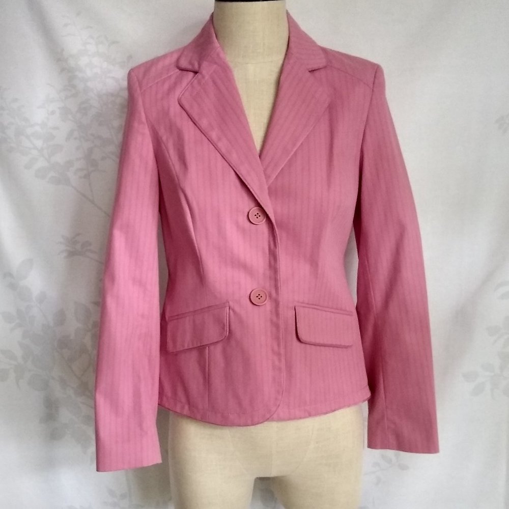 GAP Pink pinstripe classic‎ fit blazer jacket 2